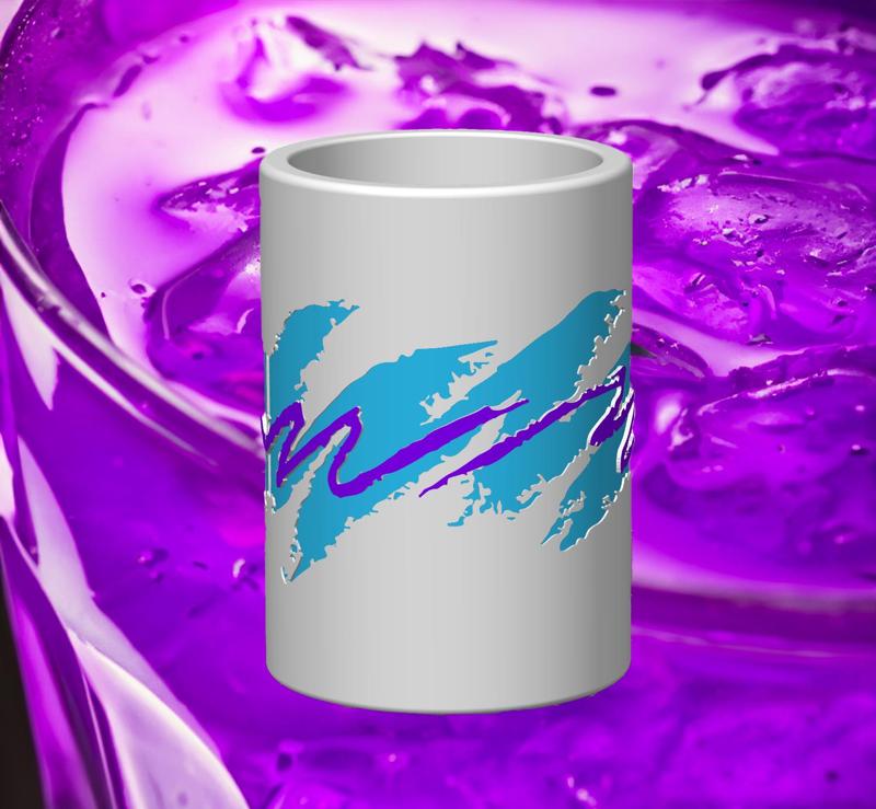 90's Styrofoam "Jazz" Pattern Beer Koozie