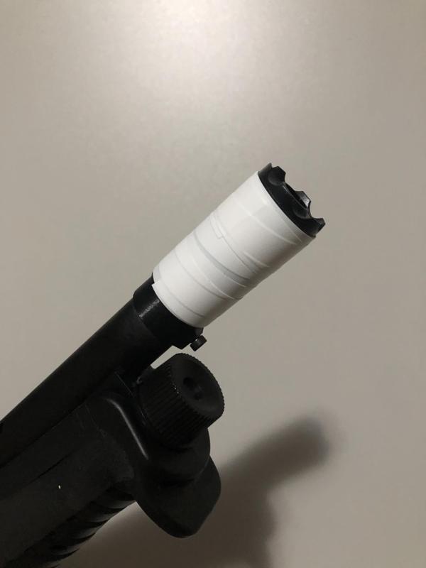 Airsoft shotgun thread adapter