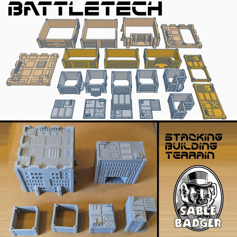 Small Scale Building Terrain - Perfect for Battletech and others.