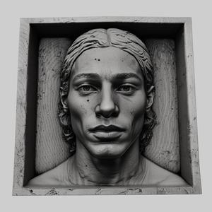 Ezra Miller head relief actor