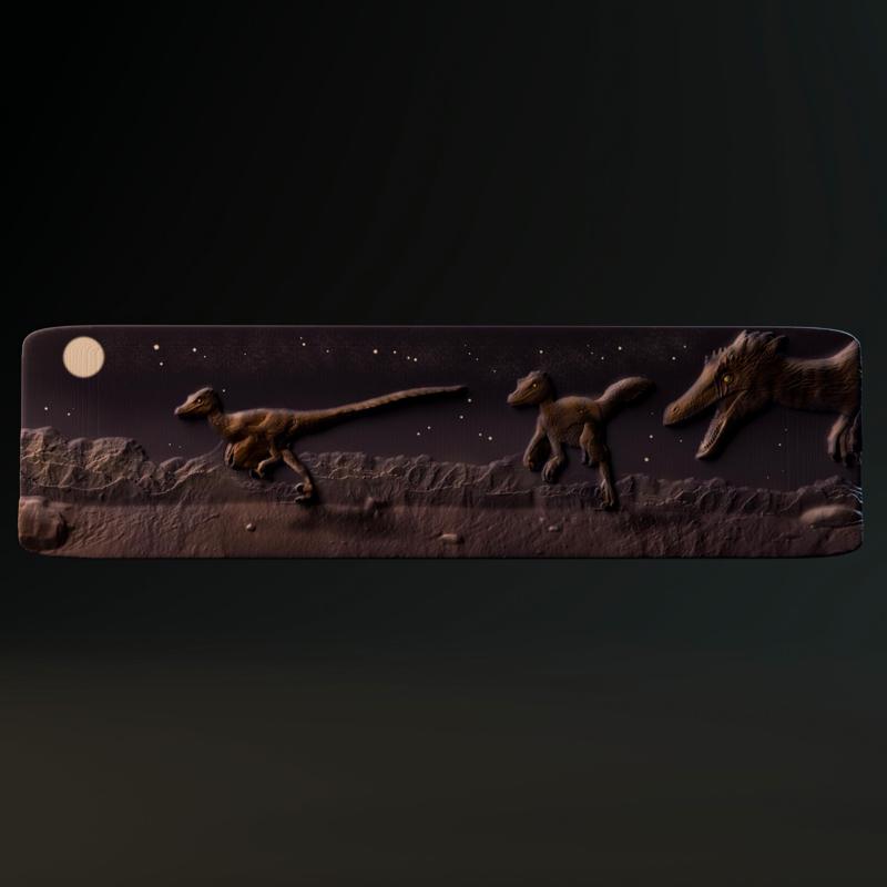 Velociraptor Bookmark or magnet pre-supported