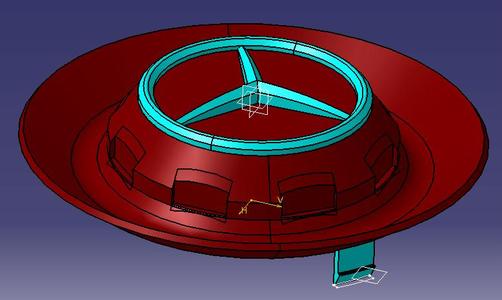 MERCEDES BENZ BAG AND WHEEL CAP OLD