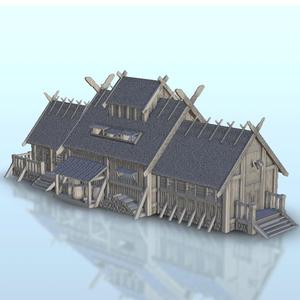 Viking tavern - Alkemy Lord of Rings War of the Rose Warcrow Saga 28mm 15mm