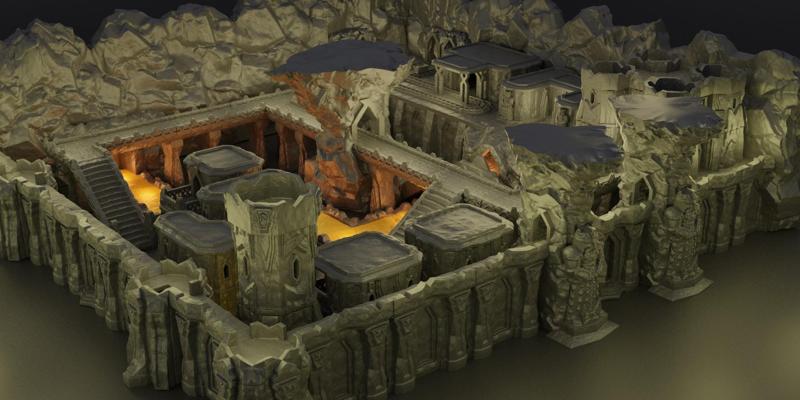 Underground Dwarf Village - Tabletop Terrain - 28 MM