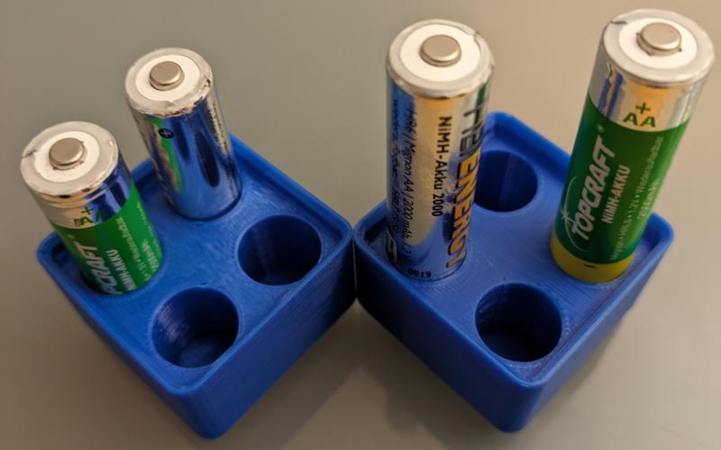 Gridfinity AA Battery Container Magnetic