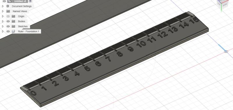 Ruler - Extrude Prototype 1.0 - 15cm