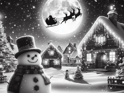 Christmas Snowman picture decor Hueforge 150x150