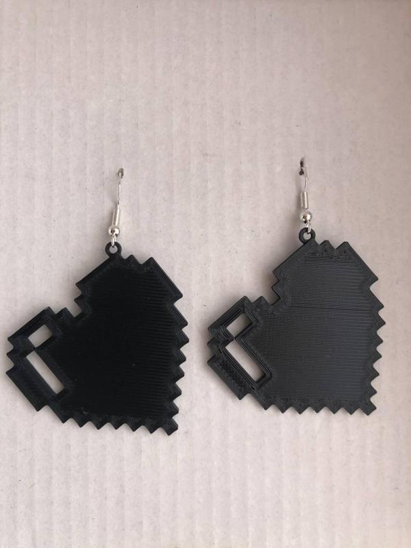 Earring Love pixel retro