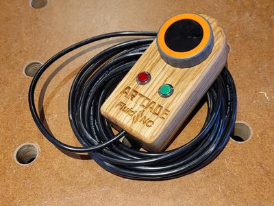 FluidNC Dial Pendant In wood