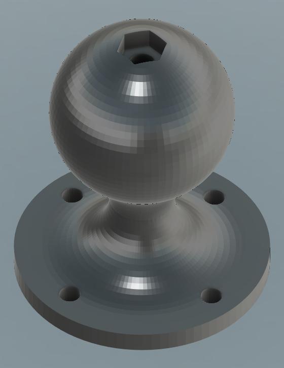 Humminbird Helix Ram Mount Ball (Threaded Rod insert)