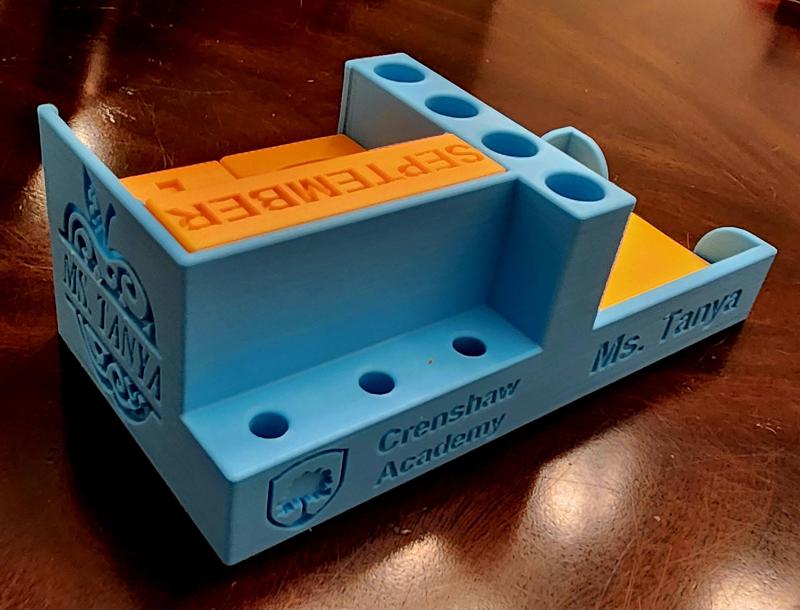 Teacher Desk Organizer Gift (Generic \or\ Personalize with Slicer)