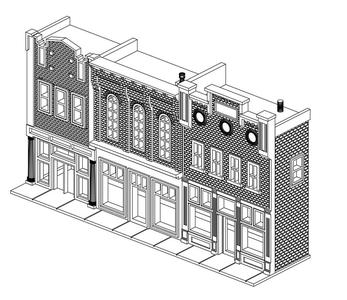 HO Scale Main Street 6-8 Background
