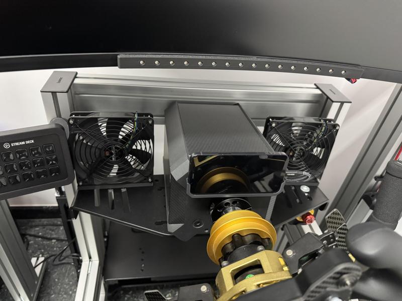 Simple wind simulator fan holder 140mm for aluminium profile