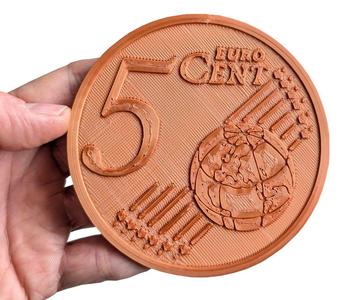 Coin coaster Euro 5 cent