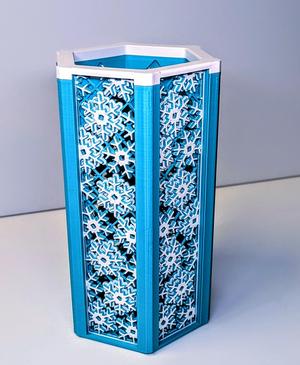 Interchangeable Vase Snowflake Panels