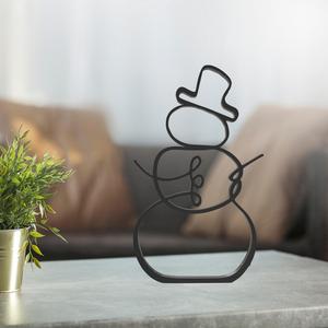 Snowman Line Art, Minimalist, Modern