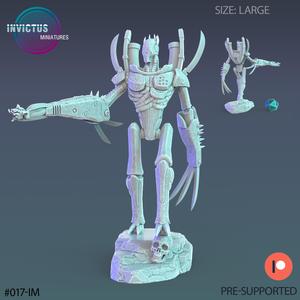 Alien Robot Servant Walking / Space War Construct / Steampunk Battle Robot / Invasion Army / Cyberpunk / Sci-Fi Encounter