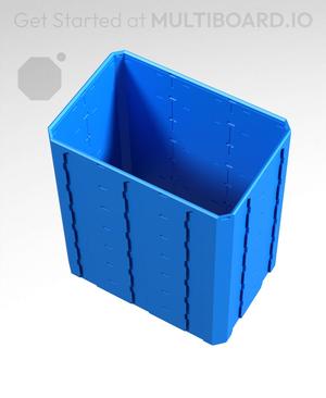 3x2x3.5 - Topped Multipoint Rail - Standard Click-In Multibin Shell Extension