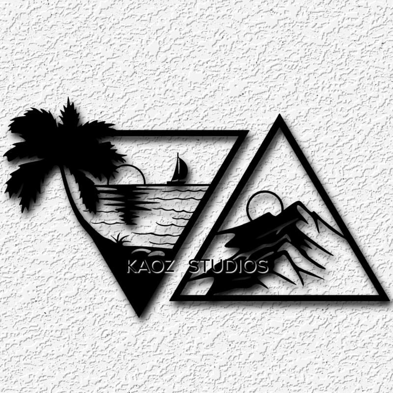 oceans and mountains wall art 2 piece set nature decoration