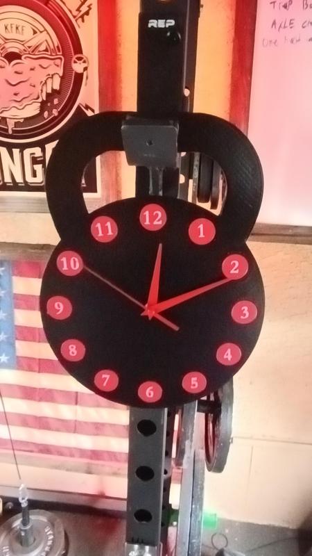 Kettlebell clock for homegym fitness 