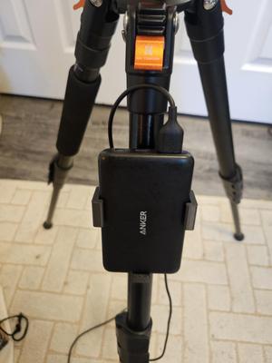 Tripod battery holder
