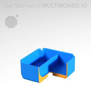 1x1x0.5 - Curved - Double Divided Bin - Multibin Insert