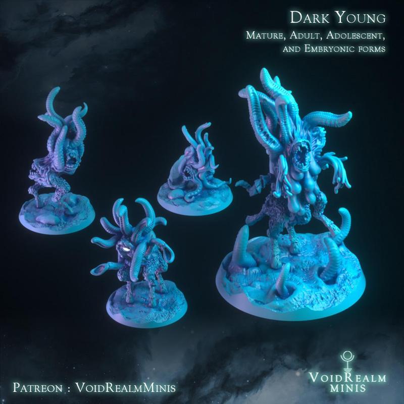 Dark Young (Mature, Adult, Adolescent, and Embryonic)