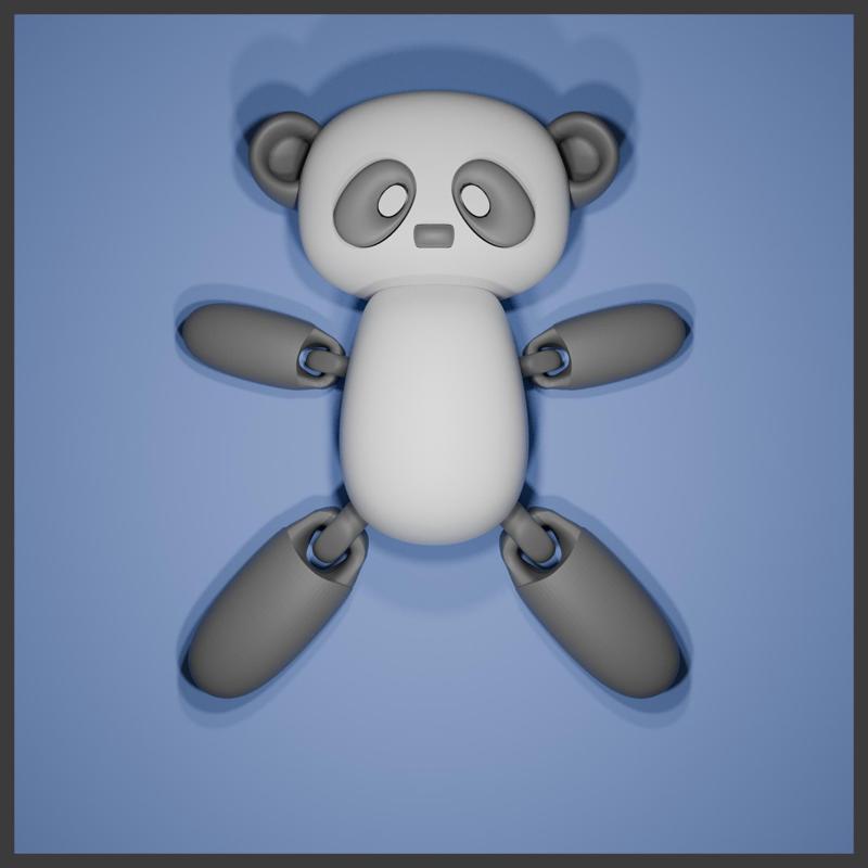 A Panda Articulated  (First Version -  test version)