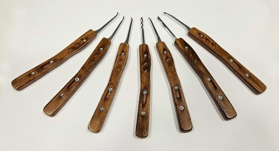 "Wooden" handle for lock picks from Law Lock Tools