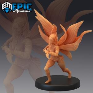 Dark Fairy Attacking / Female Nature Spirit / Forest Fey