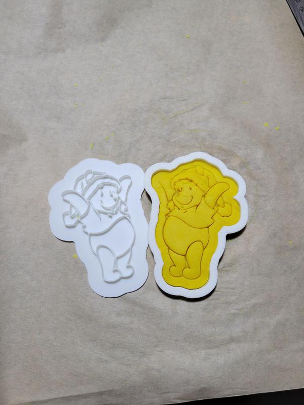 Winne the Pooh wearing a Santa hat cookie cutter