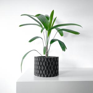 The Pexil Planter Pot with Drainage Tray & Stand Included | Modern and Unique Home Decor