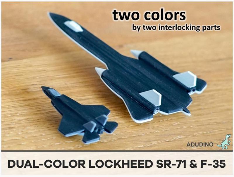 SR-71 & F-35: Dual-Colour Toy SR 71 and F 35 Jet (Blackbird SR-71 = SR71)