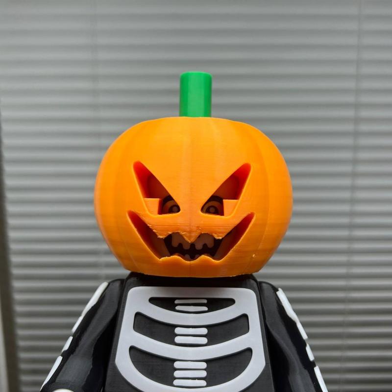 Pumpkin Headgear for Big Bricl Figure (6:1)