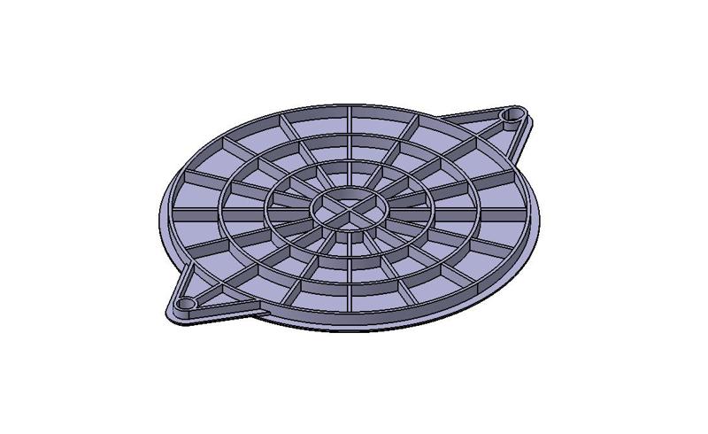 Pottery Bat Diameter 8.25in w/ 10in holes