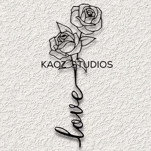 roses wall art love wall decor long stem rose valentines day decoration