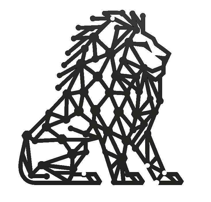 Geometric Lion Wall Art