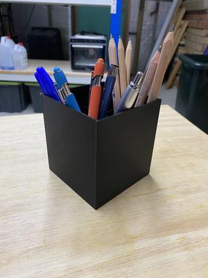 Square Pencil Cup with internal dividers