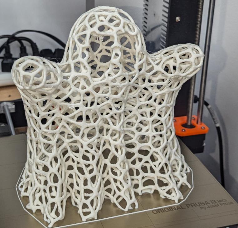 Voronoi Ghost Halloween Decoration