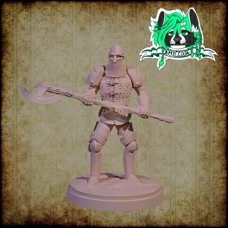 Battlehardened Axe Warrior (32mm)