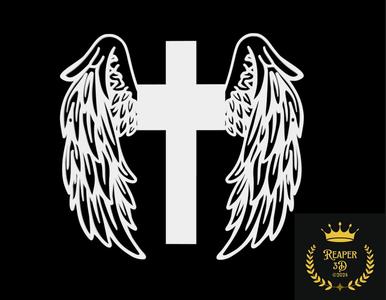 Cross with wings