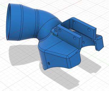 Adapter Absaugung Bosch GCM 12 GDL für 50mm Spiralschlauch