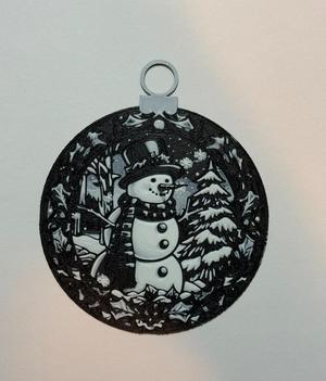 snowman christmas ball