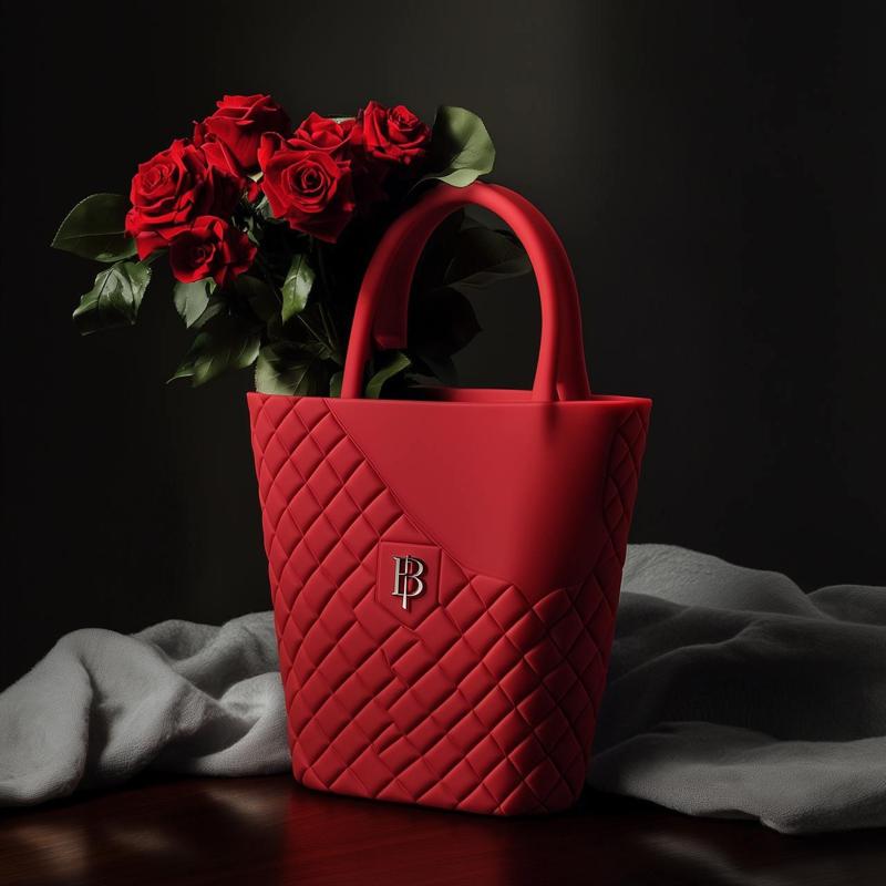 Chic Red Handbag Vase for Unique Home Decor