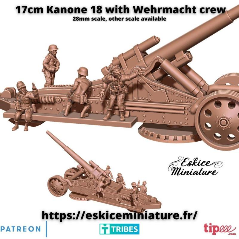 17cm kanone 18 with crew - 28mm