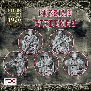 28mm Russian Riflemen  - Gloom Trench 1926