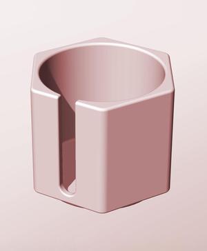 CH68-65-S Stackable slotted bin box module for creative decor