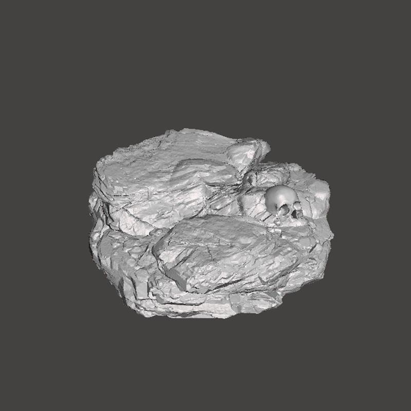 32 MM ROUND ROCK SKULL B