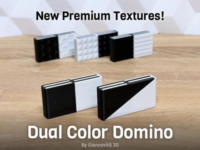 Dual Color Domino (Premium pack - 2 part single extruder multicolor game)