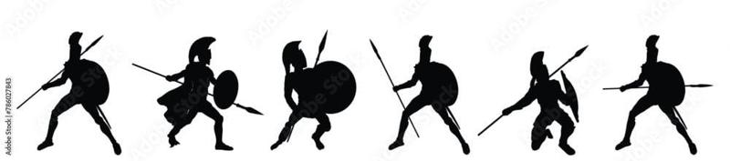 collection of greek fighters 2d art